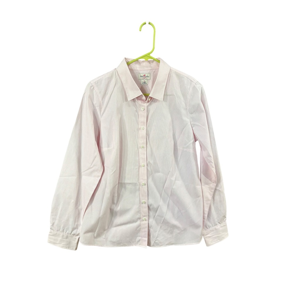 J.Crew Haberdashery Pink Micro Stripe Button Down Cotton Shirt Womens Medium